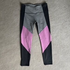 Gap Fit Gray and Pink Cotton Leggings - size S